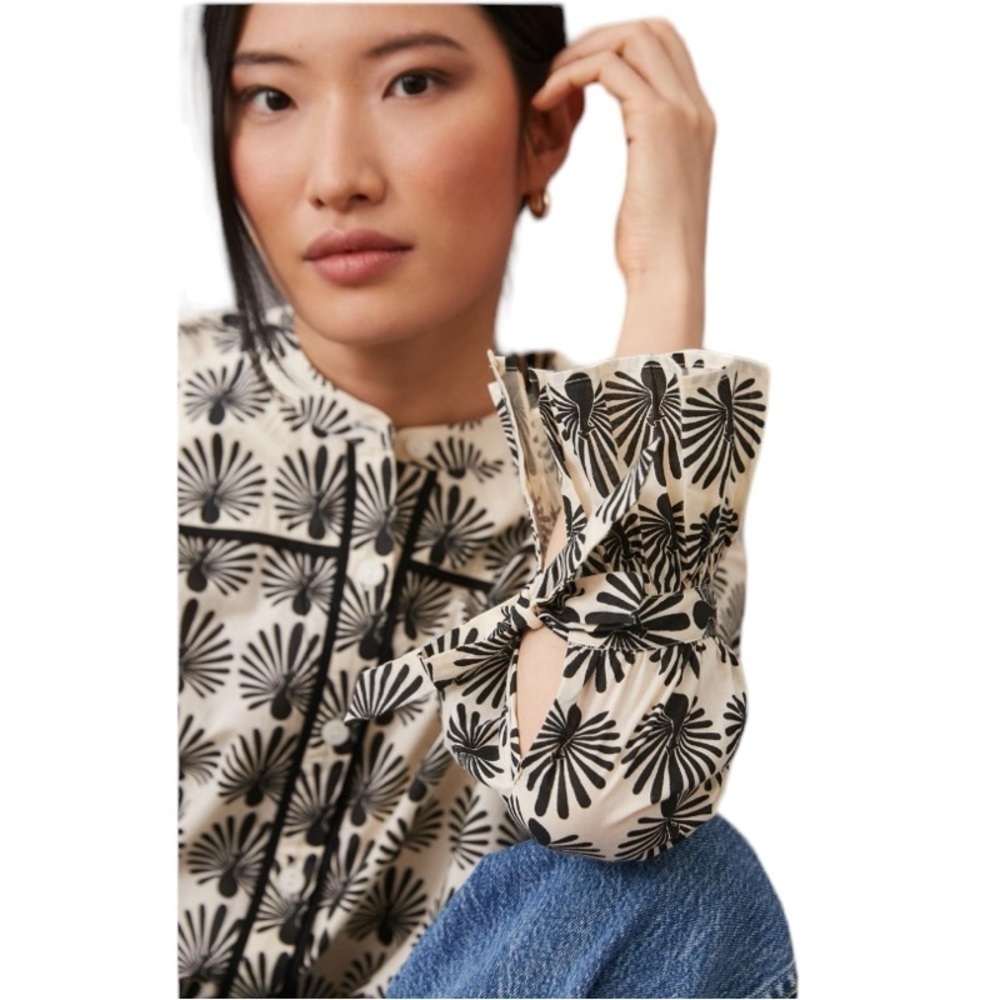 Porridge x Anthropologie - Whimsy Buttondown Shirt Blouse Sz S - Picture 4 of 10
